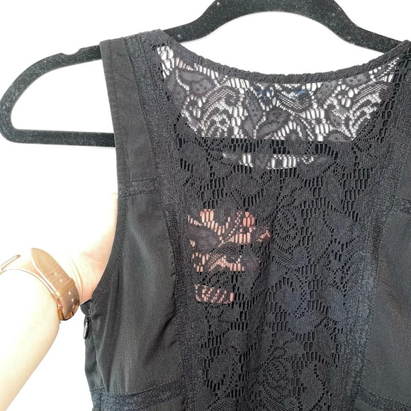 American Eagle Black Lace Back Fit & Flare Sleeveless Mini Dress 2 Women’s - Picture 9 of 13